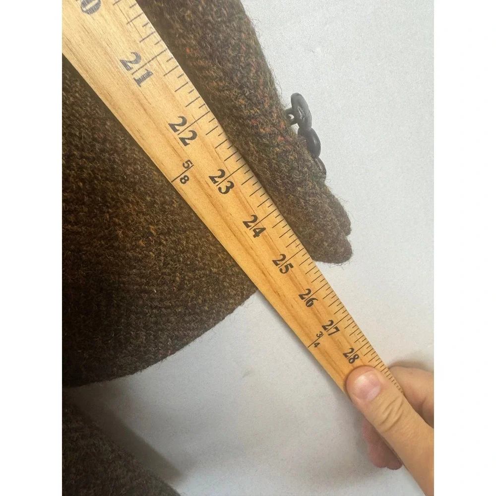 Harris Tweed Moores Mens 44 Reg Brown Herringbone Wool Blazer Sport Coat Vintage